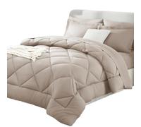 Couette 2 En 1 Easy Sleep with 2 Pillowcases,Easy Washing (Khaki,135*200cm)