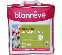 Couette - 200 x 200 cm - BLANRÊVE - 4 saisons - 420 g/m² - Blanc