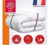 Couette 220x240 cm DODO CHAMPS DE LIN - Chaude - 450G/m² - Couette 2 personnes -Douce et Chaude -Anti-acariens Antibactériens