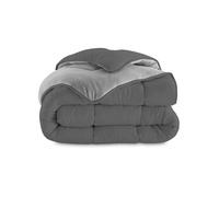 IDMarket - Couette 220x240 CM Zoe Polaire biface Gris Clair et Gris 400 GR