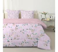 Couette 220x240 Fleurs Couette Imprimée pour Garçons Filles Ado Adulte, Simple élégant Couette 2 Personnes Edredon Chaude Couette 4 Saisons Léger Lavable PC20