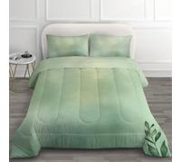 Couette 220x240 Hiver Vert Sauge Decoration - Duvet Douce et Chaude, Couette 2 Personnes Imprimée, Couette sans Housse Lavable, Edredon avec 2 Taie d'oreillers D*-131