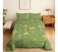 Couette 220x240 Imprimée Enfant - 4 Saisons, Couette 2 Personnes Motif Garçon Fille Ovni Dessin Animé Espace, 2 Taies d'oreiller 65x65, Décoration - Edredon Microfibre Douce sans Housse #e210