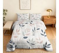 Couette 220x240 Imprimée Feuillage - 4 Saisons, Couette 2 Personnes Feuille Plante, 2 Taies d'oreiller 65x65, Décoration - Edredon Microfibre Douce sans Housse #r377
