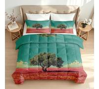 Couette 240x260 4 Saisons Arbre De Vie Réversible Duvet 2 Personnes
