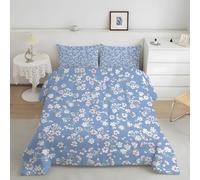 Couette 260x240 sans Housse Imprimée à Motif Motifs Floraux Couette 2 Personnes 4 Saisons, Réversible et Lavable, Microfibre Douce Fleurs Décoration Chambre MD&5