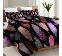 Couette 4 Saisons 140x200 cm sans Housse, Couette Lavable et Respirante, Hypoallergénique Confort Douillet avec Mode Plumes Dégradé Violet, Idéal Toutes Saisons