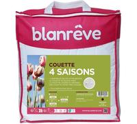 Couette - 200 x 200 cm - BLANRÊVE - 4 saisons - 420 g/m² - Blanc