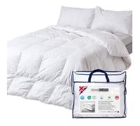 HOMESCAPES Lot de 2 Couettes 4 Saisons 200x200 cm, Couettes Naturelles en Plumes et Duvet de Canard 4.5 + 9.5 Tog