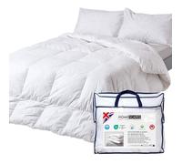 Couette 4 saisons - HOMESCAPES - 260 x 220 cm - Duvet et plumes de canard - Lot de 2 couettes