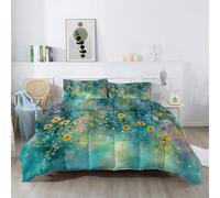 Couette 90x190 Enfant Fleur Sauvage Couette sans Housse Lavable Nature 1 Personne Imprimée Édredon Chaude, Décoration - Edredon Microfibre Douce, 2 Taies d'oreiller 65x65 YUf740