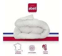 Couette anti-acariens - 220 x 240 cm - Chaude - 400 g/m2 2 personnes - Blanc -