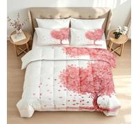 Couette Arbre De Vie 140x200 cm 4 Saisons Réversible Duvet 1 Personne