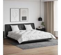 Couette Avec Oreiller 3 Pcs Blanc 240 X 220 Cm Microfibre