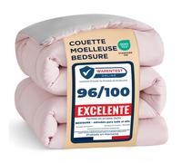 Couette-Bedsure-Rose poudré-Gris micro-240x220cm-300GSM-Couette été double