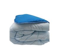 Couette bicolore Bleu pétrole/Bleu clair - 2 personnes - MI SAISON - MORTREUX