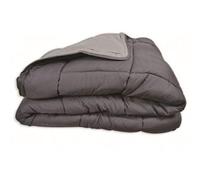 Couette bicolore Polyester Acier/Argent 160 x 220 cm - POYET MOTTE - Gamme CALGARY