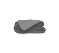 Couette bicolore Polyester Acier/Argent 220 x 240 cm - POYET MOTTE - Gamme CALGARY