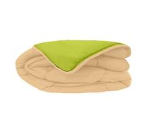 Couette bicolore Polyester Anis/Nude 220 x 240 cm - POYET MOTTE - Gamme CALGARY