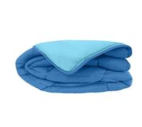 Couette bicolore Polyester Gitane/Azur 220 x 240 cm - POYET MOTTE - Gamme CALGARY