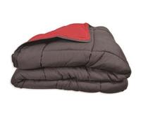 Couette bicolore Polyester Gris/Rouge 140 x 200 cm - POYET MOTTE - Gamme CALGARY