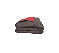 Generique Couette POYET MOTTE Gamme CALGARY bicolore Polyester Gris/Rouge 240 x 260 cm
