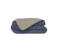 Couette bicolore Polyester Pétrole/Mastic 140 x 200 cm - POYET MOTTE - Gamme CALGARY