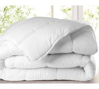 Couette - Blanc - 220 x 240 cm - Tempérée - 380g/m² - Polyester Siliconé