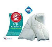 Bleu Calin Couette Chaude Anti-Acariens 200x200 cm, Pour lit 1 ou 2 personnes, Enveloppe douce microfibre, Fabriquée en France