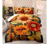 Couette Brique Fleur Rouge Edredon Polyester Couette Epaisse Hiver Respirante Legere Edredon Duvet 4 Saisons Couettes Lavable Duvet Chaude Édredon+2 Taies d'oreiller(50x75cm) 228x228cm