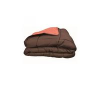 Couette Calgary microfibre 200x200 cm choco et corail
