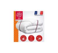 Couette CHAMPS DE LIN 200x200 cm chaude 450 g/m² anti-acariens blanc