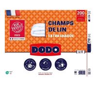 DODO Couette CHAMPS DE LIN 200x200 cm Chaude 450 g/m² 1-2 personne Anti-acariens Antibactériens