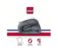 Abeil Couette chaude Bicolore – 200 x 200 cm – Blanc et gris
