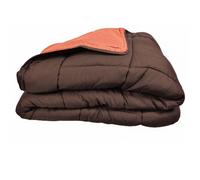 Couette chaude Bicolore Gamme Microfibre ""Cocoon Non feu - Norme NF EN ISO 12952"" toutes dimensions Toison d'or - Cocoon Chocolat