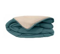 Couette chaude Bicolore Gamme Microfibre ""Cocoon Non feu - Norme NF EN ISO 12952"" toutes dimensions Toison d'or - cocoon Bleu Paon