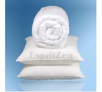 Couette chaude et douce 400gr/m² espritzen 220x240 cm blanc FRANCE DISCOUNT + 2 Oreillers 60x60 ( ou 45*70 )