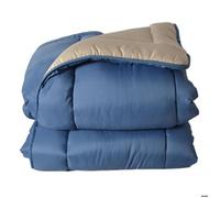 Couette chaude microfibre bicolore 400 gr/m2 Bleu Pétrole 240x220 cm
