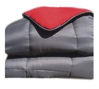 Couette chaude microfibre bicolore 400 gr/m2 Gris anthracite 140x200 cm