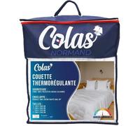 Couette - COLAS NORMAND - Thermorégulante - 240x220cm - Tempérée - Percale de coton - Blanc