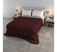 Couette d’Hiver WaterWashed, Taille matrimoniale 250×260 cm, Made in Italy, Duvet rembourré 300 g, Couverture Lavable sans Repassage - Couleur Bordeaux.