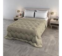 Couette d’Hiver WaterWashed, Taille matrimoniale 250×260 cm, Made in Italy, Duvet rembourré 300 g, Couverture Lavable sans Repassage - Couleur Sable.