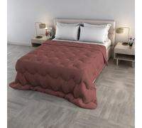 Couette d’Hiver WaterWashed, Taille matrimoniale 250×260 cm, Made in Italy, Duvet rembourré 300 g, Couverture Lavable sans Repassage - Couleur Rouge Corail.