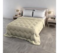 Couette d’Hiver WaterWashed, Taille matrimoniale 250×260 cm, Made in Italy, Duvet rembourré 300 g, Couverture Lavable sans Repassage - Couleur CRÈME.