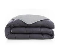 Couette de lit tempérée bicolore et réversible 300g anthracite et gris ABEIL Dimension - 140x200