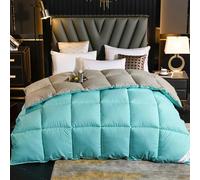 Couette de luxe en duvet d'oie, duveteuse pour toutes les saisons, ultra douce et légère avec languettes d'angle, 200 x 230 cm (3,5 kg), chaleur de qualité hôtelière pour un sommeil confortable