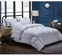 Couette de luxe en plumes et duvet d'oie de canard/d'oie de qualité hôtelière, super douce, chaude et confortable, hypoallergénique, matelassée par ordinateur (plumes de duvet de canard, super king