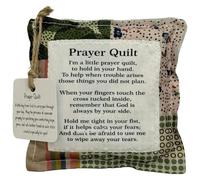 Couette de prière avec croix à l'intérieur cousue individuellement - Poche colorée - Symbole de prière - Cadeau pour Noël - Poèmes de Noël - Poche intérieure avec croix - Cadeau de placard