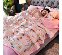 Couette D'été Couvre-lit 2/1 Personnes Jeté De Lit Réversible Matelassé Couverture D'été Fraîche Dessus De Lit Courtepointe Fine, Douce Et Confortable, Légère Et Respirante, Lavable En Machine ( Color