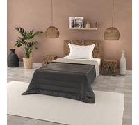 Couette d'été en Microfibre Couleur Unie, Basic, Gris foncé/Gris Clair, 160x240cm